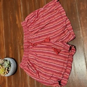 Briggs Maroon Striped Gauze Shorts (0718)
